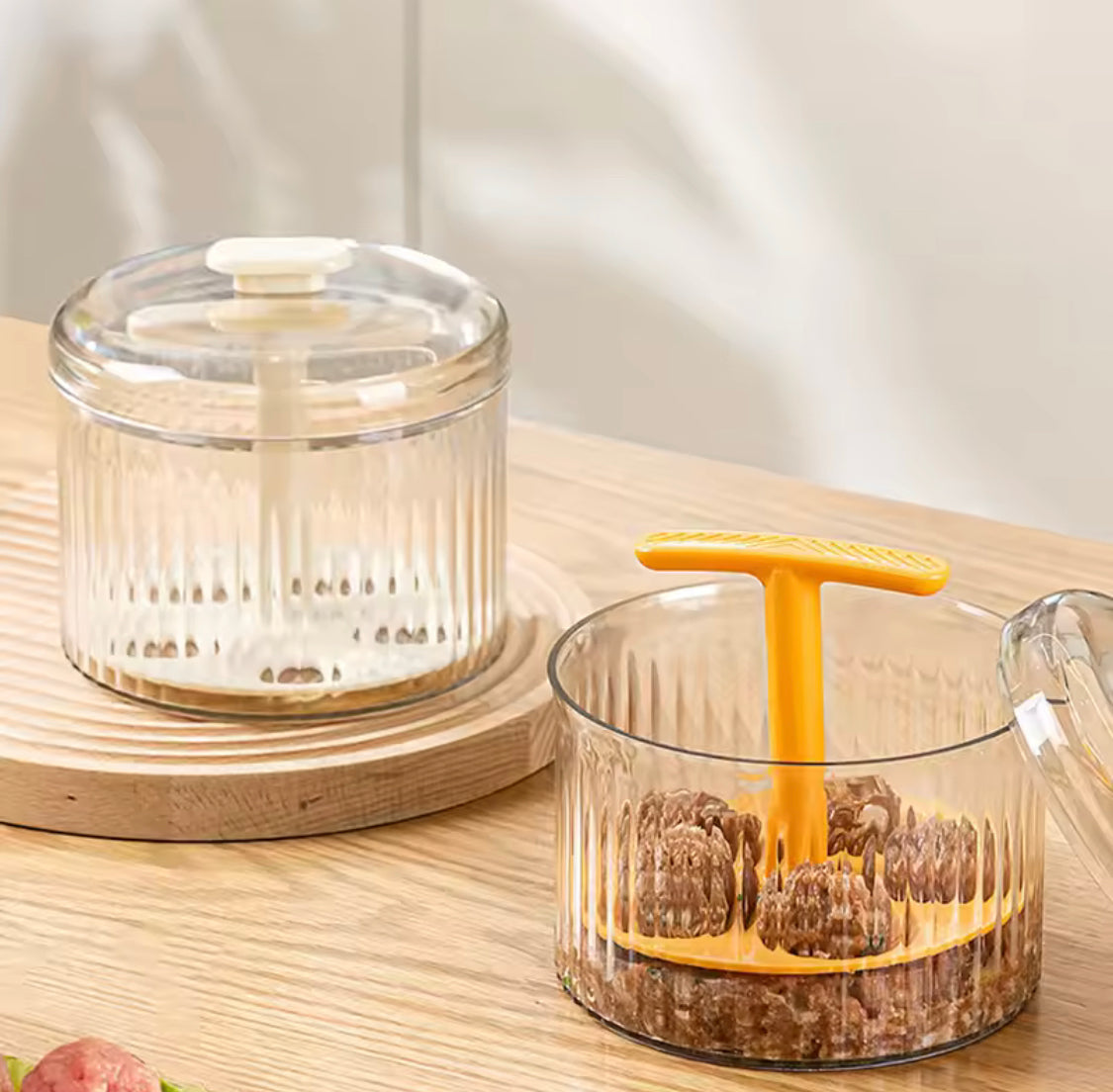 Translucent Meatball Maker, Kitchen Extruded Meatball Making Tool, Meat Ball Maker Mold, Plastic Meatball Shaper Translucent Meatball Maker, Kitchen Extruded Meatball Making Tool, Meat Ball Maker Mold, Plastic Meatball Shaper